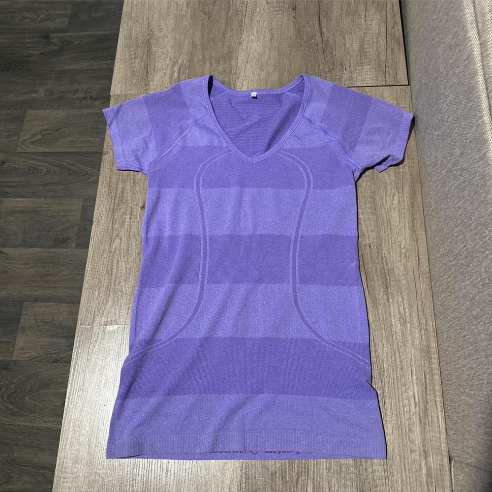 Lululemon Purple Striped Top